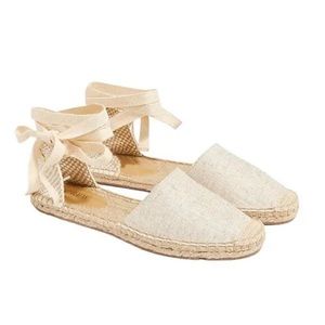 Like New size 11 J Crew D'Orsay lace-up espadrilles sandals